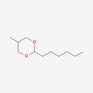 molecular formula C11H22O2 B14656159 cis-2-Hexyl-5-methyl-1,3-dioxane CAS No. 41824-31-1