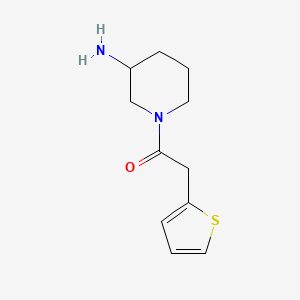 molecular formula C11H16N2OS B1465617 1-(3-Aminopiperidin-1-yl)-2-(thiophen-2-yl)ethan-1-one CAS No. 1249277-32-4
