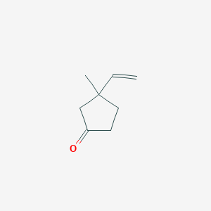 molecular formula C8H12O B14656176 3-Ethenyl-3-methylcyclopentanone CAS No. 49664-66-6