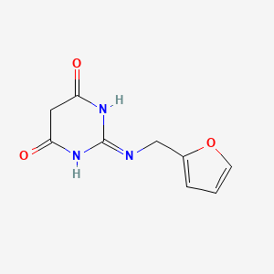 molecular formula C9H9N3O3 B14656180 2-(Furfurylamino)-4,6(1H,5H)-pyrimidinedione CAS No. 40262-15-5