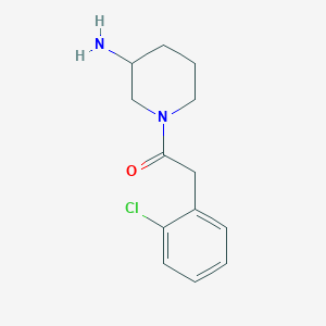 molecular formula C13H17ClN2O B1465620 1-(3-Aminopiperidin-1-yl)-2-(2-chlorophenyl)ethan-1-one CAS No. 1306910-47-3