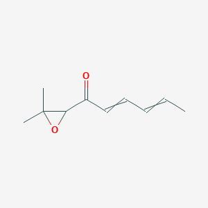 molecular formula C10H14O2 B14656230 1-(3,3-Dimethyloxiran-2-yl)hexa-2,4-dien-1-one CAS No. 51945-40-5