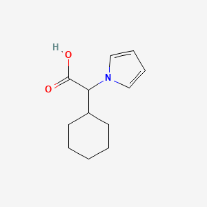 molecular formula C12H17NO2 B1465625 2-cyclohexyl-2-(1H-pyrrol-1-yl)acetic acid CAS No. 1218590-54-5