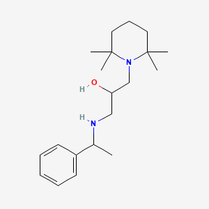 molecular formula C20H34N2O B14656264 1-[(1-Phenylethyl)amino]-3-(2,2,6,6-tetramethylpiperidin-1-yl)propan-2-ol CAS No. 41456-05-7