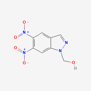 molecular formula C8H6N4O5 B14656266 (5,6-Dinitro-1h-indazol-1-yl)methanol CAS No. 42239-36-1