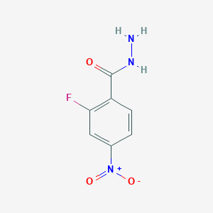 molecular formula C7H6FN3O3 B1465628 2-Fluoro-4-nitrobenzohydrazide CAS No. 919280-59-4