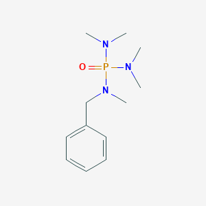 molecular formula C12H22N3OP B14656284 N-Benzyl-N,N',N',N'',N''-pentamethylphosphoric triamide CAS No. 50353-18-9