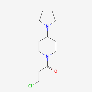 molecular formula C12H21ClN2O B1465629 3-氯-1-[4-(吡咯烷-1-基)哌啶-1-基]丙-1-酮 CAS No. 1178061-41-0