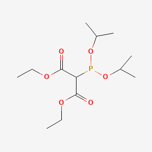 molecular formula C13H25O6P B14656290 Diethyl {bis[(propan-2-yl)oxy]phosphanyl}propanedioate CAS No. 52750-84-2