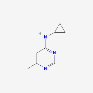 molecular formula C8H11N3 B1465631 N-cyclopropyl-6-methylpyrimidin-4-amine CAS No. 1249743-25-6