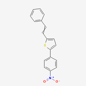 molecular formula C18H13NO2S B14656347 2-(4-Nitrophenyl)-5-(2-phenylethenyl)thiophene CAS No. 51776-11-5