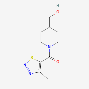 molecular formula C10H15N3O2S B1465635 [1-(4-Methyl-1,2,3-thiadiazole-5-carbonyl)piperidin-4-yl]methanol CAS No. 1183502-56-8