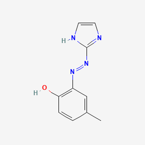 molecular formula C10H10N4O B14656366 6-[2-(1H-Imidazol-2-yl)hydrazinylidene]-4-methylcyclohexa-2,4-dien-1-one CAS No. 51652-29-0