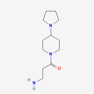 molecular formula C12H23N3O B1465638 3-Amino-1-[4-(pyrrolidin-1-yl)piperidin-1-yl]propan-1-one CAS No. 1182774-58-8