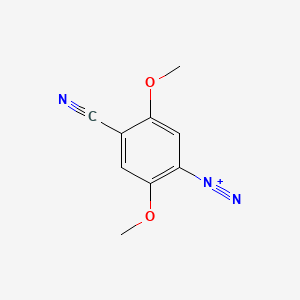 molecular formula C9H8N3O2+ B14656424 4-Cyano-2,5-dimethoxybenzenediazonium CAS No. 46300-01-0