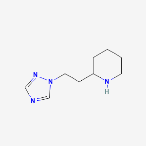 molecular formula C9H16N4 B1465646 2-[2-(1H-1,2,4-triazol-1-yl)ethyl]piperidine CAS No. 1247350-09-9