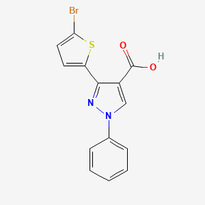 3-(5-bromothiophen-2-yl)-1-phenyl-1H-pyrazole-4-carboxylic acid