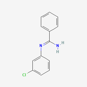 molecular formula C13H11ClN2 B14656526 N'-(3-Chlorophenyl)benzenecarboximidamide CAS No. 52379-49-4