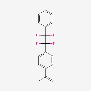 molecular formula C17H14F4 B14656530 1-(Prop-1-en-2-yl)-4-(1,1,2,2-tetrafluoro-2-phenylethyl)benzene CAS No. 40396-68-7