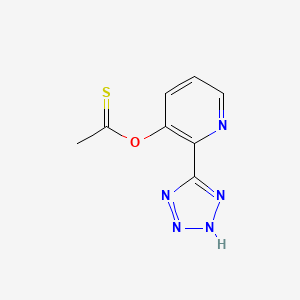 molecular formula C8H7N5OS B14656537 O-[2-(2H-tetrazol-5-yl)pyridin-3-yl] ethanethioate CAS No. 53636-44-5