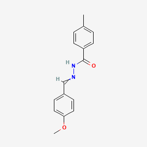 molecular formula C16H16N2O2 B14656549 N-[(4-Methoxyphenyl)methylideneamino]-4-methyl-benzamide CAS No. 51771-24-5