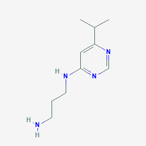 N1-[6-(propan-2-yl)pyrimidin-4-yl]propane-1,3-diamine