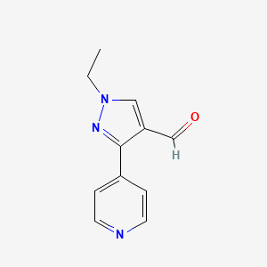 1-ethyl-3-(pyridin-4-yl)-1H-pyrazole-4-carbaldehyde