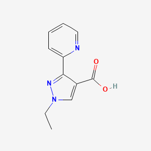 1-ethyl-3-(pyridin-2-yl)-1H-pyrazole-4-carboxylic acid