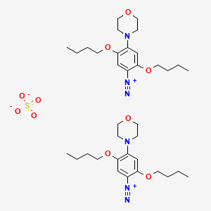 molecular formula C36H56N6O10S B14656620 Bis[2,5-dibutoxy-4-(morpholin-4-yl)benzene-1-diazonium] sulfate CAS No. 53364-70-8