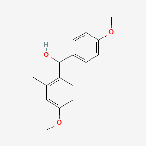 molecular formula C16H18O3 B1465663 (4-甲氧基-2-甲基苯基)(4-甲氧基苯基)甲醇 CAS No. 36801-17-9
