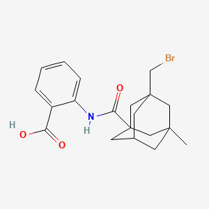 molecular formula C20H24BrNO3 B14656638 N-(7-Bromomethyl-5-methyl-3-adamantylcarbonyl)anthranilic acid CAS No. 51032-23-6