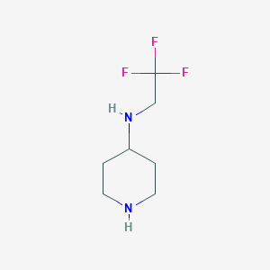 molecular formula C7H13F3N2 B1465667 N-(2,2,2-Trifluoroethyl)-4-piperidinamine CAS No. 1070979-36-0