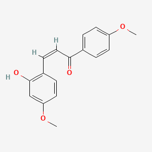 molecular formula C17H16O4 B14656673 (Z)-3-(2-hydroxy-4-methoxyphenyl)-1-(4-methoxyphenyl)prop-2-en-1-one CAS No. 41786-32-7