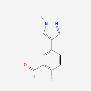 2-fluoro-5-(1-methyl-1H-pyrazol-4-yl)benzaldehyde
