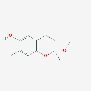 molecular formula C15H22O3 B14656706 2-Ethoxy-2,5,7,8-tetramethyl-3,4-dihydro-2H-1-benzopyran-6-ol CAS No. 53712-99-5