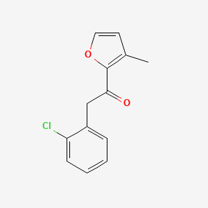 molecular formula C13H11ClO2 B1465673 2-(2-Chlorophenyl)-1-(3-methylfuran-2-yl)ethan-1-one CAS No. 1178445-24-3