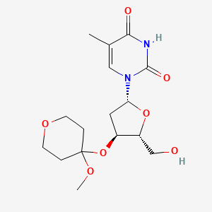 molecular formula C16H24N2O7 B14656731 3'-O-(4-Methoxyoxan-4-yl)thymidine CAS No. 50621-84-6