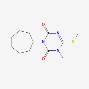 3-Cycloheptyl-1-methyl-6-(methylsulfanyl)-1,3,5-triazine-2,4(1H,3H)-dione