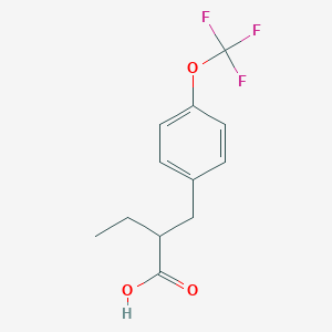 molecular formula C12H13F3O3 B1465676 2-[4-(Trifluoromethoxy)benzyl]butanoic acid CAS No. 1282324-07-5