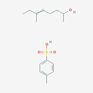 molecular formula C16H26O4S B14656787 4-Methylbenzenesulfonic acid;6-methyloct-5-en-2-ol CAS No. 51079-84-6