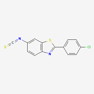 molecular formula C14H7ClN2S2 B14656833 2-(4-Chlorophenyl)-6-isothiocyanato-1,3-benzothiazole CAS No. 53544-84-6