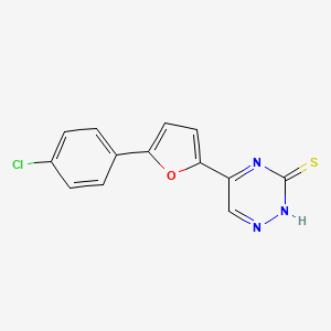 5-[5-(4-Chlorophenyl)furan-2-yl]-1,2,4-triazine-3(2H)-thione