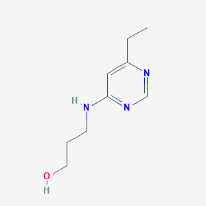 molecular formula C9H15N3O B1465684 3-[(6-Ethylpyrimidin-4-yl)amino]propan-1-ol CAS No. 1248658-41-4