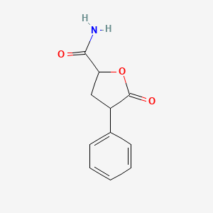 molecular formula C11H11NO3 B14656867 5-Oxo-4-phenyltetrahydro-2-furamide CAS No. 42013-29-6