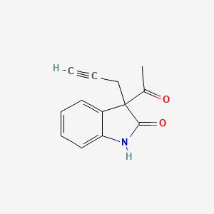 molecular formula C13H11NO2 B14656877 3-Acetyl-3-(prop-2-yn-1-yl)-1,3-dihydro-2H-indol-2-one CAS No. 52054-09-8