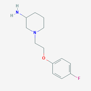 molecular formula C13H19FN2O B1465694 1-[2-(4-氟苯氧基)乙基]哌啶-3-胺 CAS No. 1292057-08-9