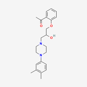 2-Propanol, 1-(2-acetylphenoxy)-3-(4-(3,4-dimethylphenyl)piperazinyl)-