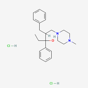 molecular formula C23H34Cl2N2O B14656954 beta-Benzyl-alpha-ethyl-4-methyl-alpha-phenyl-1-piperazinepropanol dihydrochloride CAS No. 40502-73-6