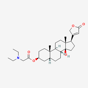 N,N-Diethylglycine 3-ester with 3-beta,14-dihydroxy-5-beta-card-20(22)-enolide