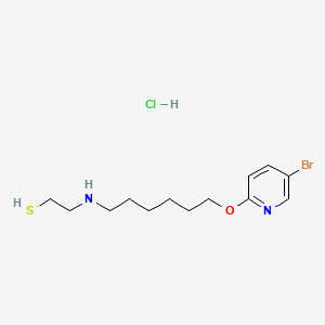 Ethanethiol, 2-(6-(5-bromo-2-pyridyloxy)hexyl)amino-, hydrochloride